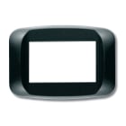 AVE - Placca in tecnopolimero color grigio scuro metallizzato 4  moduli 45PB04GSM