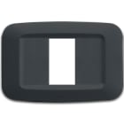 AVE - Placca in tecnopolimero per scatola rettangolare 1 Mod.  colore grigio noir 45PY01GN