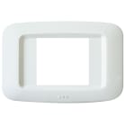 AVE - Placca in tecnopolimero per scatola rettangolare 2 Mod. affiancati colore bianco banquise 45PY02BB