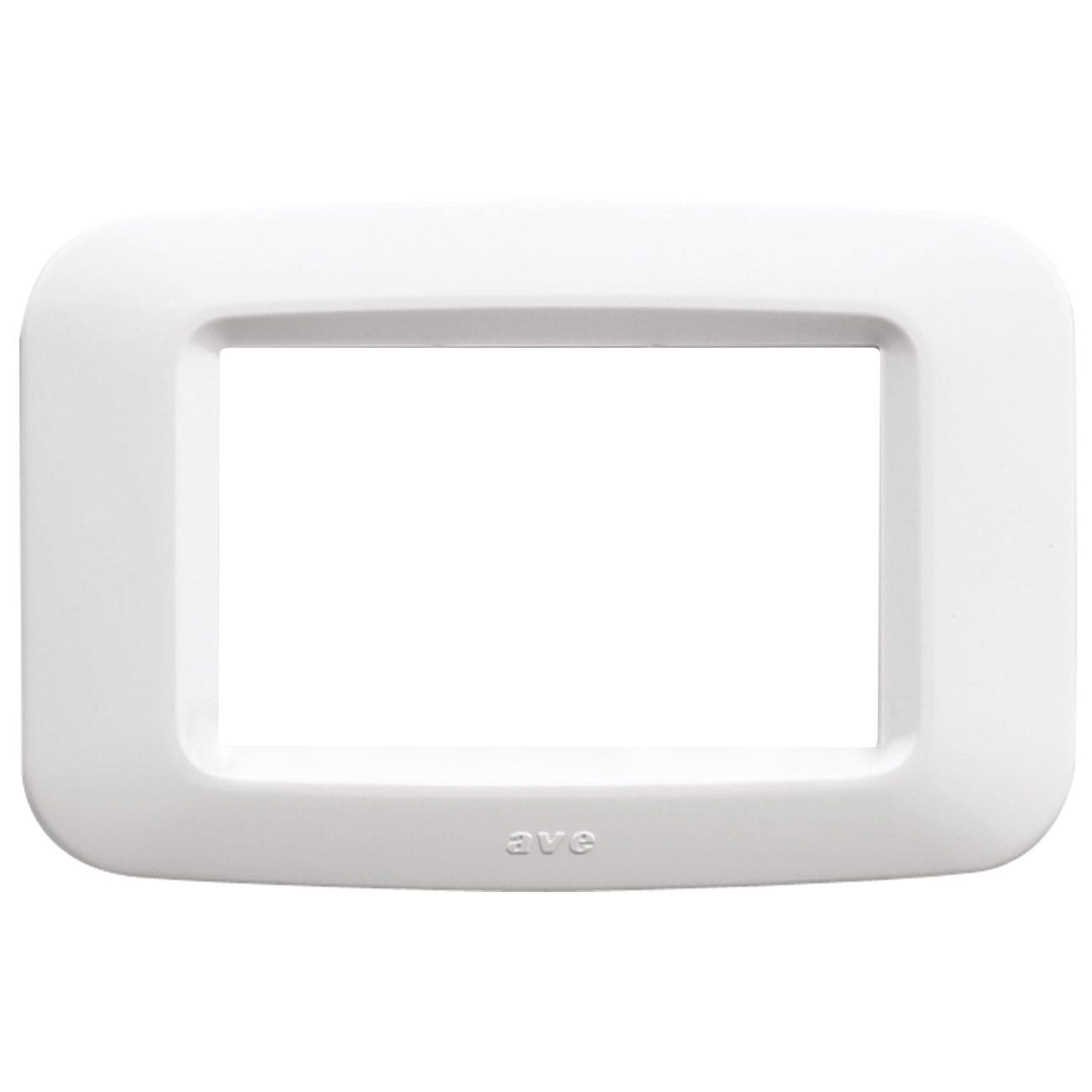 AVE - Placca in tecnopolimero per scatola rettangolare 3 Mod. color bianco banquise 45PY03BB