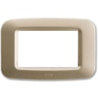 AVE - Placca in tecnopolimero per scatola rettangolare 3 Mod. color champagne opaco 45PY03CHO