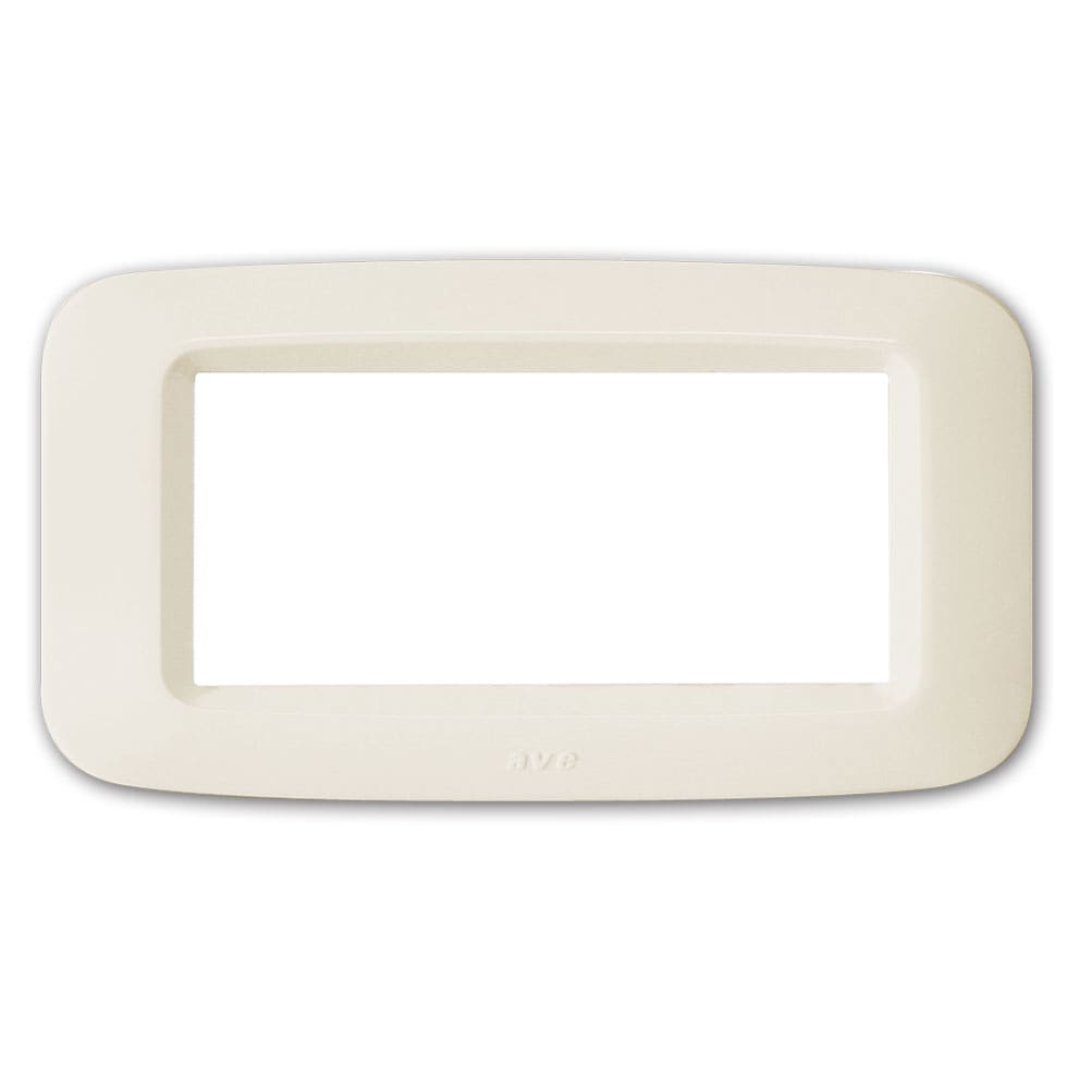 AVE - Placca in tecnopolimero per scatola rettangolare 4 Mod. colore bianco blanc 45PY04BP