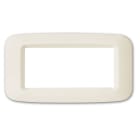 AVE - Placca in tecnopolimero per scatola rettangolare 4 Mod. colore bianco blanc 45PY04BP