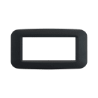 AVE - Placca in tecnopolimero per scatola rettangolare 4 Mod. colore grigio noir 45PY04GN
