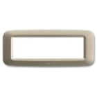 AVE - Placca in tecnopolimero per scatola rettangolare 6 Mod. colore champagne opaco 45PY06CHO