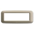 AVE - Placca in tecnopolimero per scatola rettangolare 6 Mod. colore champagne opaco 45PY06CHO