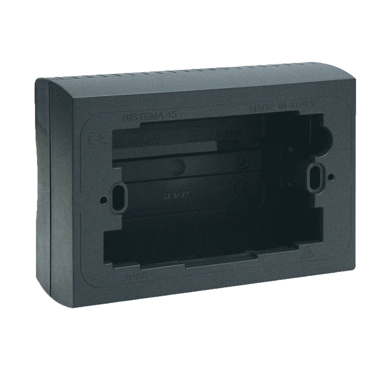 AVE - Scatola parete universale RAL7016 3m completare con placche 45p93.. o 45p03..