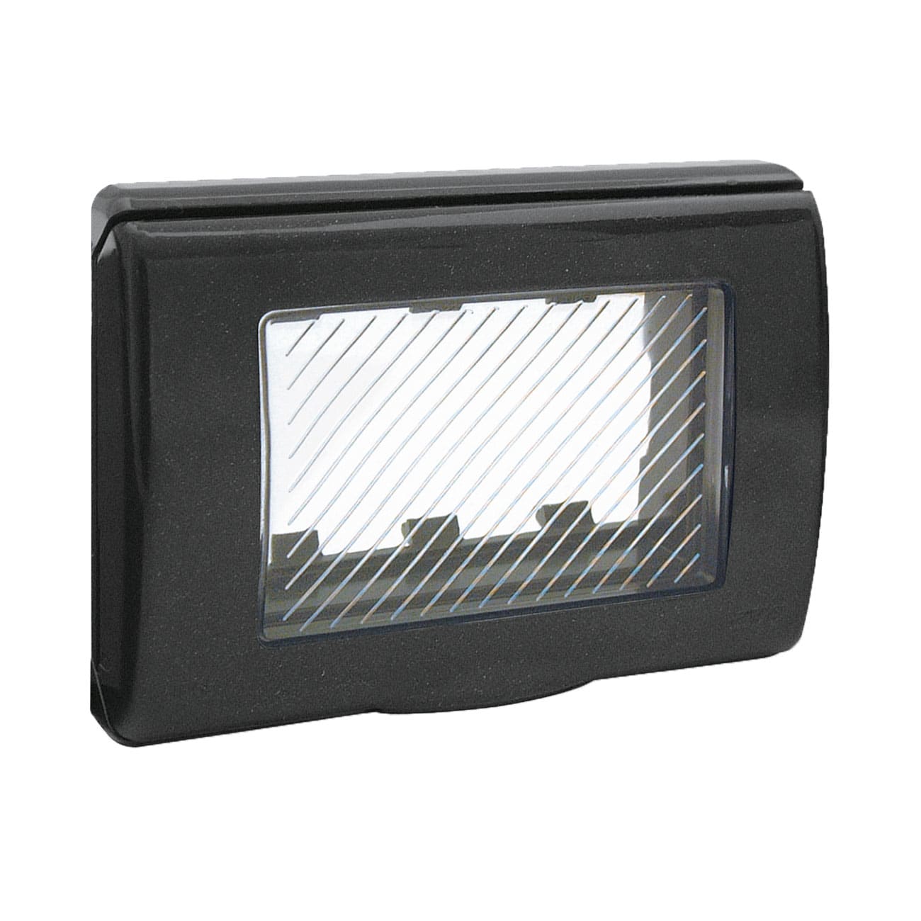 AVE - Placca stagna S45. con sportello a membrana cedibile   autoportante (non necessita di armatura portafrutti) 3 Mod. 45SP43GM