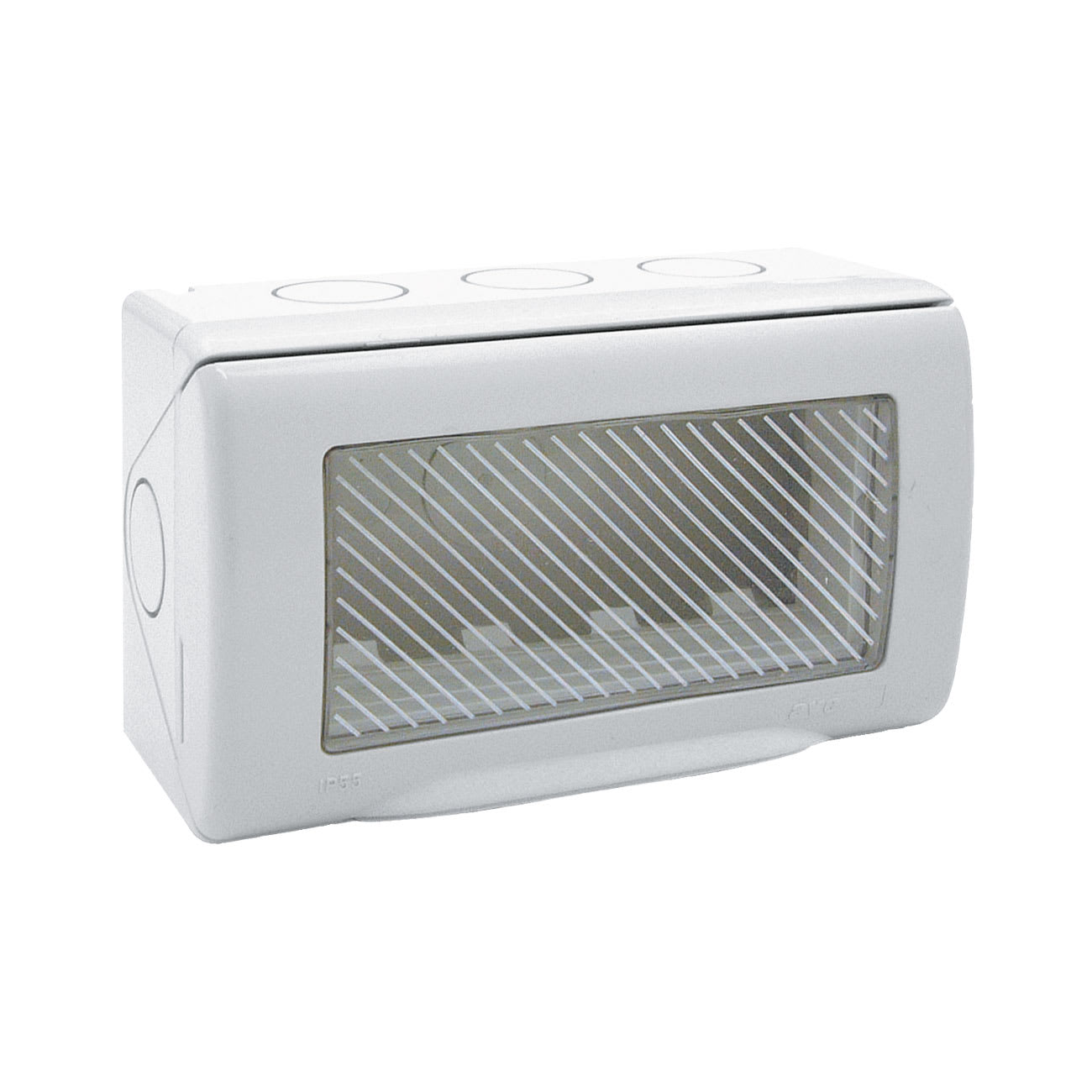 AVE - Contenitore autoportante S45. RAL7035 IP55  sportello con membrana cedibile 4 Mod. 45ST04