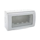 AVE - Contenitore autoportante S45. RAL7035 IP55  sportello con membrana cedibile 4 Mod. 45ST04