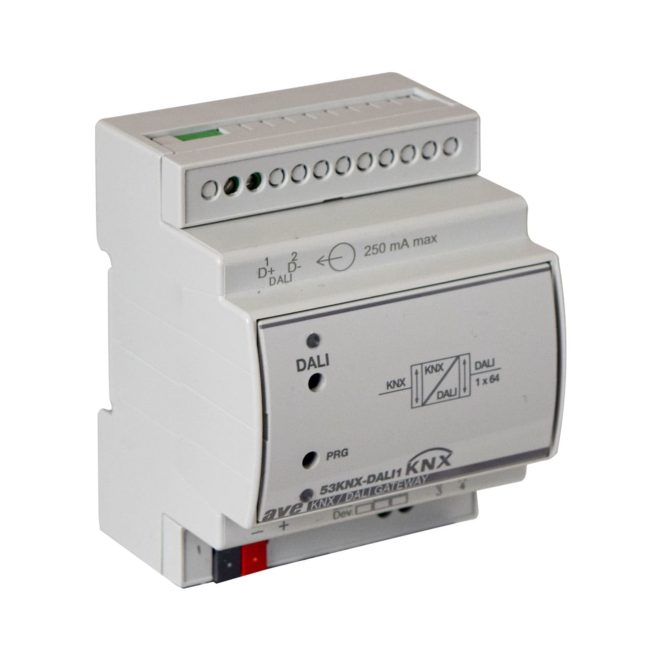 AVE - Gateway KNX/DALI1 4 moduli DIN 1 canale 4M DIN.