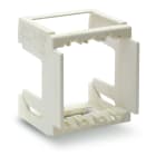 AVE - Supporto 2 moduli S44 per guida EN50022 colore RAL7035  larghezza pari a 3 Mod. din 53/44/2