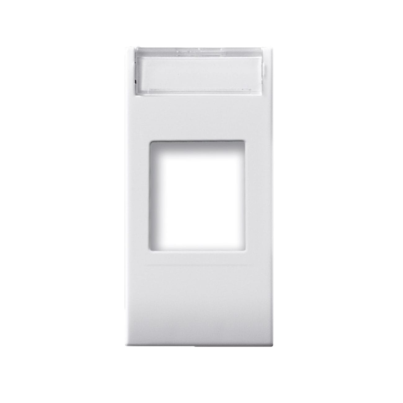 AVE - Adattatore per connettori RJ45.  con trattamento antibatterico. Domus S44. colore RAL 9010  finitura lucida  1 Mod. AB441029SC