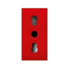 AVE - Presa bipasso rossa. con trattamento antibatterico. Domus S44. colore rosso. 2P+T 10/16A 250V alveoli schermati finitura lu AB442006-15TSR