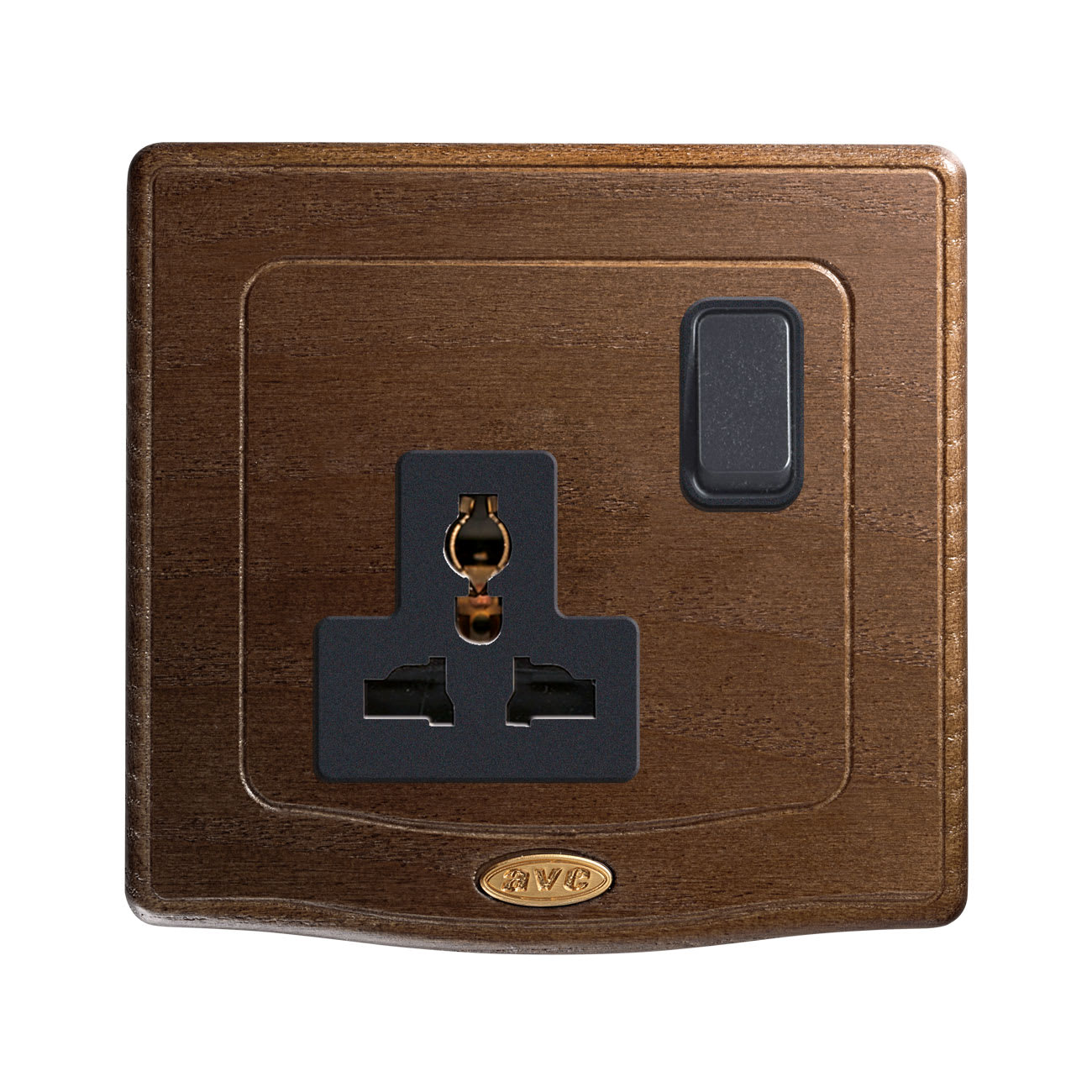 AVE - presa 13a mlstd interruttore 1p legno 2m compatta e funzionale ideale per ambienti eleganti e moderni BS1059TSNOC