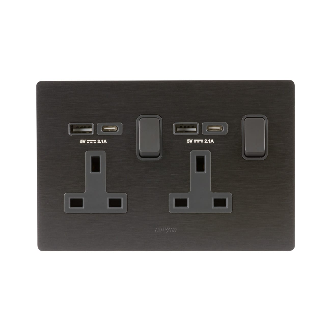AVE - 2 prese 13a interruttore 2p all antr usb ac con funzionalità avanzate e design compatto. BS20972PACANS