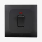 AVE - Interruttore bipolare 20A con neon 2 moduli grigio, ideale per impianti elettrici sicuri e affidabili. BSG11010/20AN