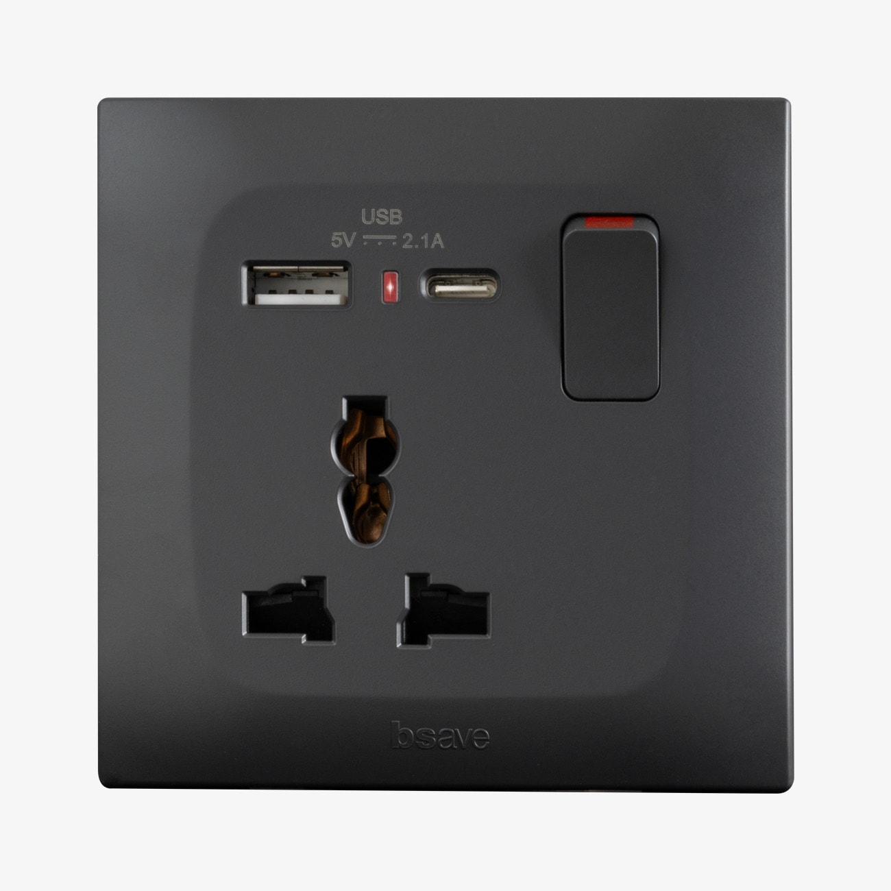 AVE - presa multipla standard internazionale usb ac nero 2m con design compatto e funzionale per una connessione sicura e versatile in ogni ambiente BSG11059/TSNAC