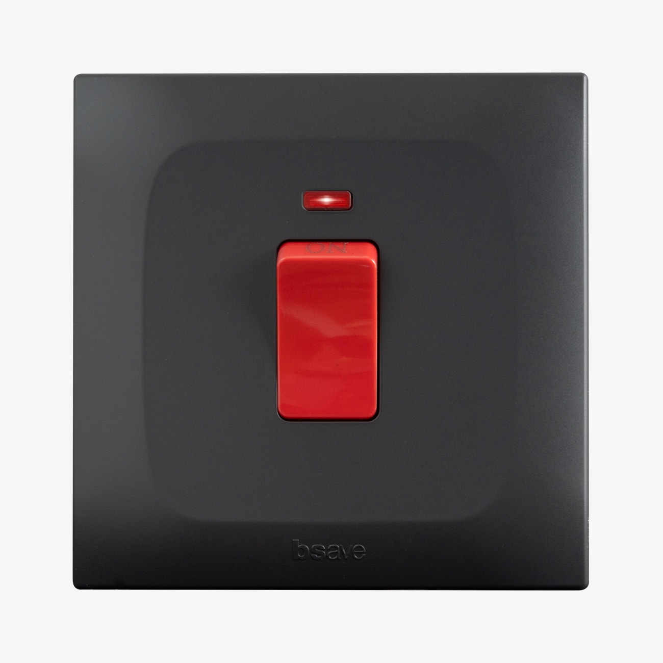 AVE - interruttore bipolare 45a con neon 86mm 2 moduli grigio, ideale per impianti elettrici affidabili e sicuri in ambienti residenziali e commerciali. BSG11064/1