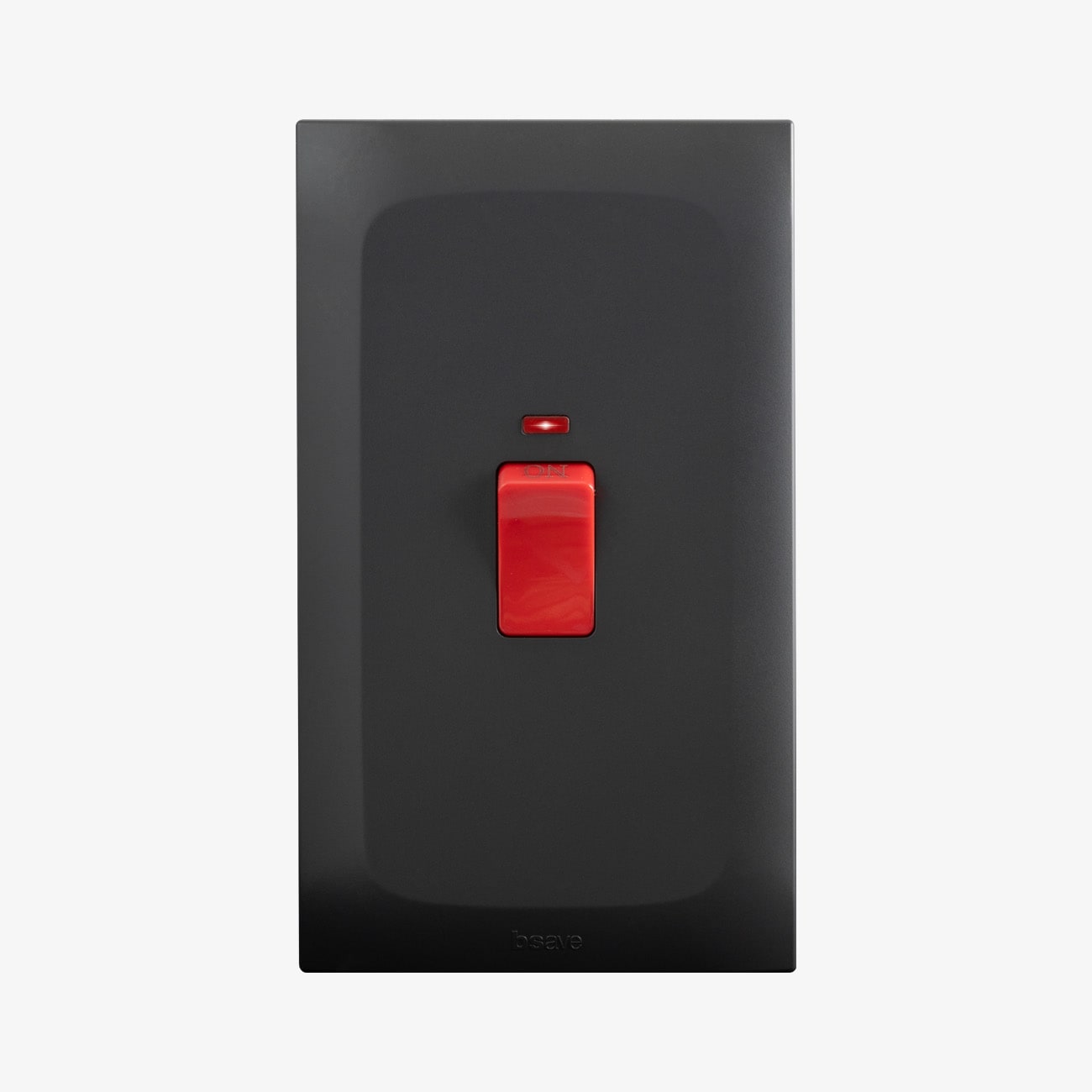 AVE - interruttore bipolare 45a con neon 146mm 4 moduli grigio, ideale per impianti elettrici affidabili e sicuri, garantisce un controllo efficiente e visibilità immediata dello stato. BSG11064/2
