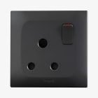 AVE - presa 15a con interruttore 1p 2m grigio compatto e funzionale per installazioni elettriche BSG11097/15A