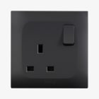 AVE - presa standard inglese con interruttore 13a 2p2m grigio, compatta e funzionale per installazioni elettriche affidabili e sicure in ambienti domestici e professionali BSG11097/2P