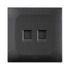 AVE - Doppio adattatore con rj45 nero 2m per connessioni affidabili e veloci in ambienti professionali e domestici. Design compatto e resistente per una facile installazione. BSG21029SC