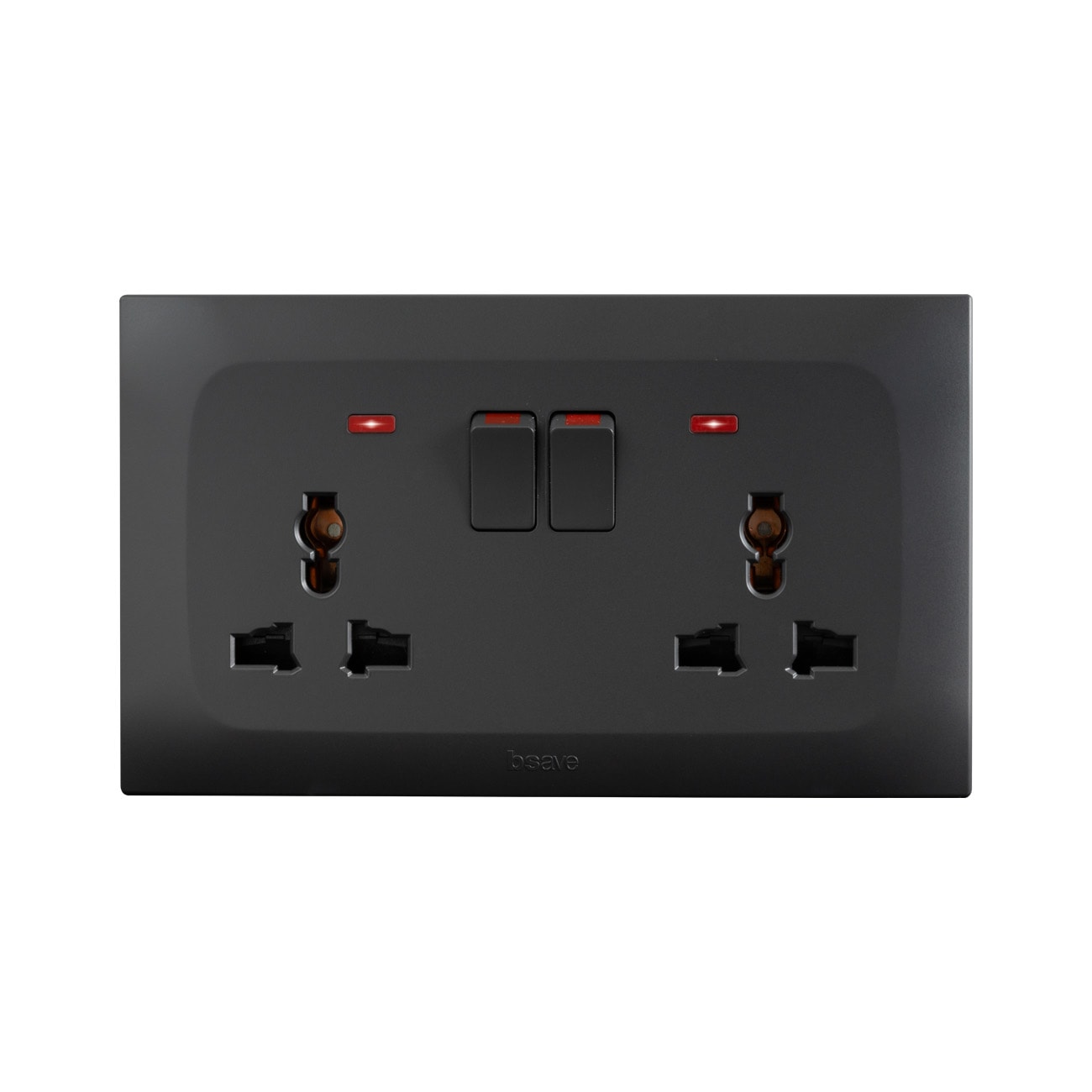 AVE - 2 prese multiple standard con interruttore e usb colore nero 4 metri. BSG21059/TSNAC