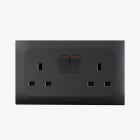 AVE - doppia presa st. ing. con interruttore 13a 2p4m grigio compatta e versatile per installazioni elettriche efficienti e sicure in ambienti residenziali e commerciali BSG21097/2P