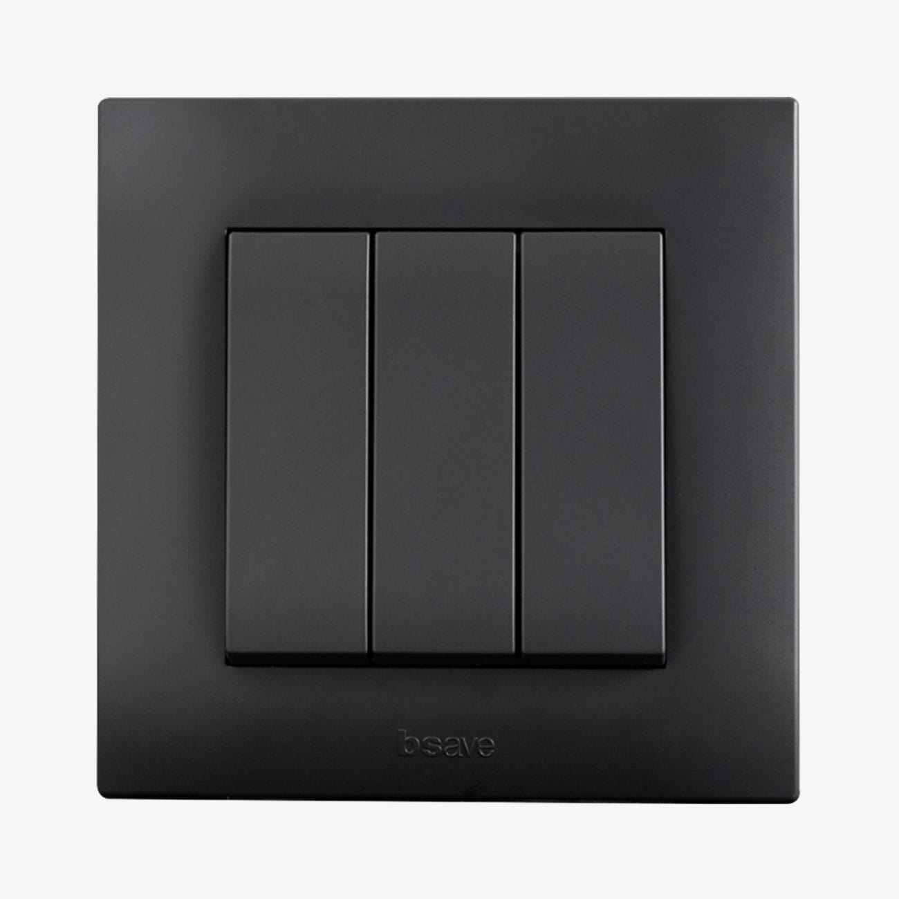 AVE - triplo interruttore 10ax non illuminato 2 moduli grigio compatto e funzionale per installazioni elettriche di qualità BSG31001