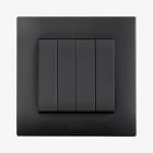 AVE - quadrante interruttore 10ax non illuminato 2 moduli grigio quadrante interruttore 10ax non illuminato 2 moduli grigio BSG41001