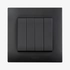 AVE - quadrante interruttore 10ax non illuminato 2 moduli grigio quadrante interruttore 10ax non illuminato 2 moduli grigio BSG41001