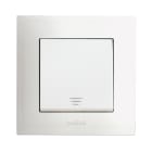 AVE - Deviatore con gemma. colore RAL 9010. 1P 20AX non illuminabile finitura lucida 2 Mod. BSN11002/20A