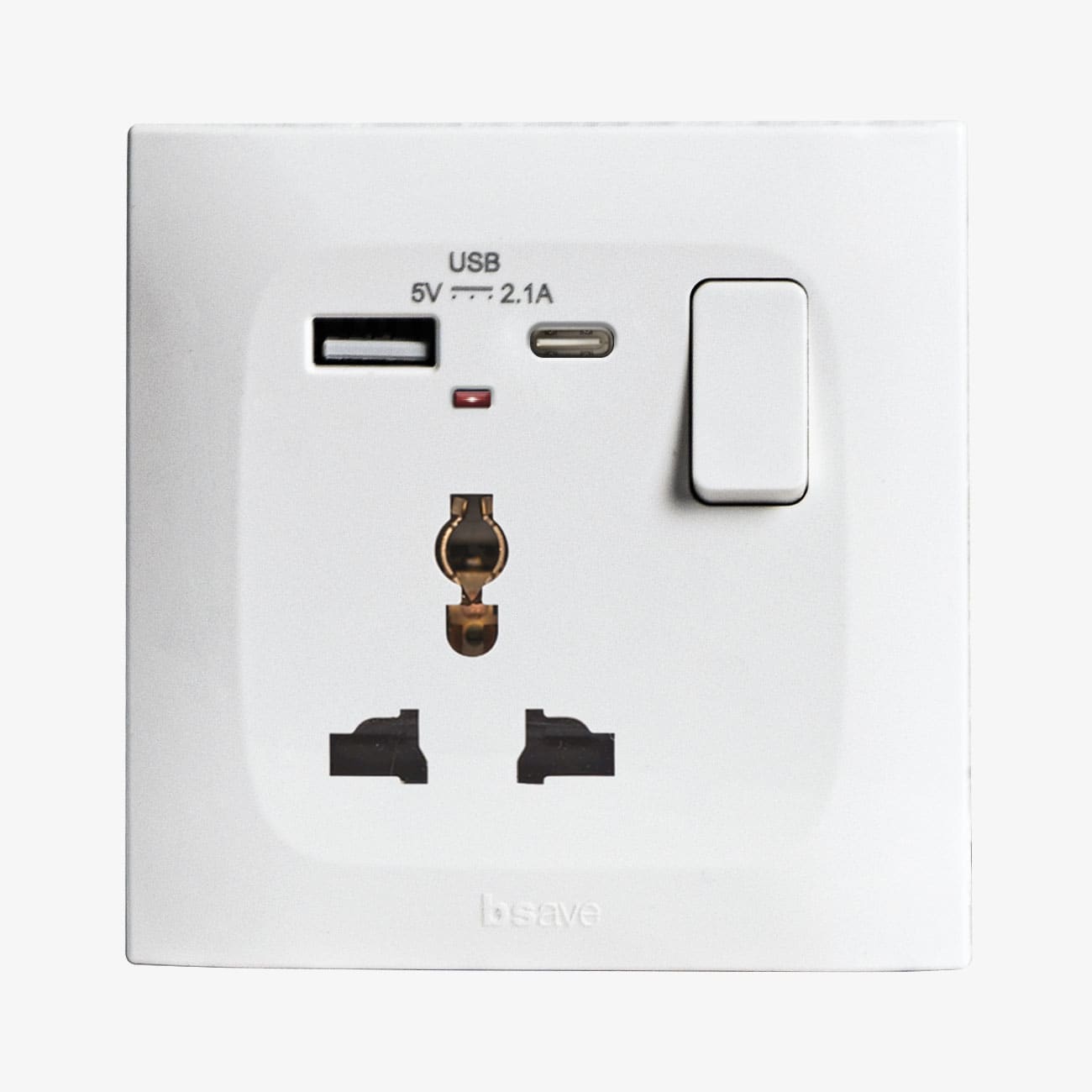 AVE - presa multipla standard internazionale con usb ac bianco 2m per connessioni versatili e sicure in casa o ufficio con design compatto e funzionale BSN11059/TSNAC