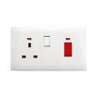 AVE - presa interruttore 13a 2p interruttore neutro 45a 2p 4m compatto e versatile per installazioni elettriche affidabili e sicure in ambienti residenziali e commerciali BSN11064/97/2P