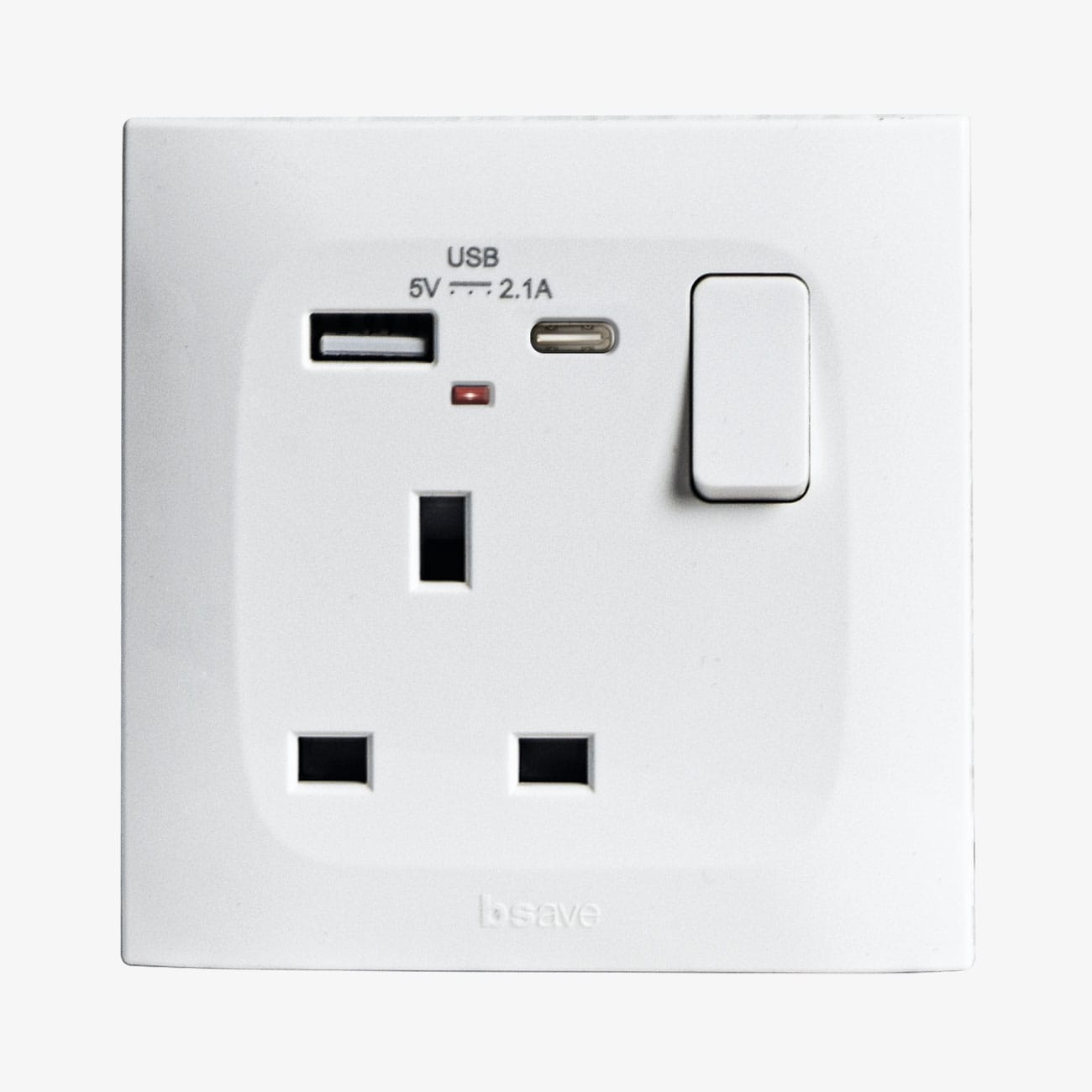 AVE - presa standard ingresso interruttore usb ac bianco 2 metri con funzionalità avanzate e design compatto per un utilizzo versatile e pratico in ogni ambiente BSN11097/2PNAC
