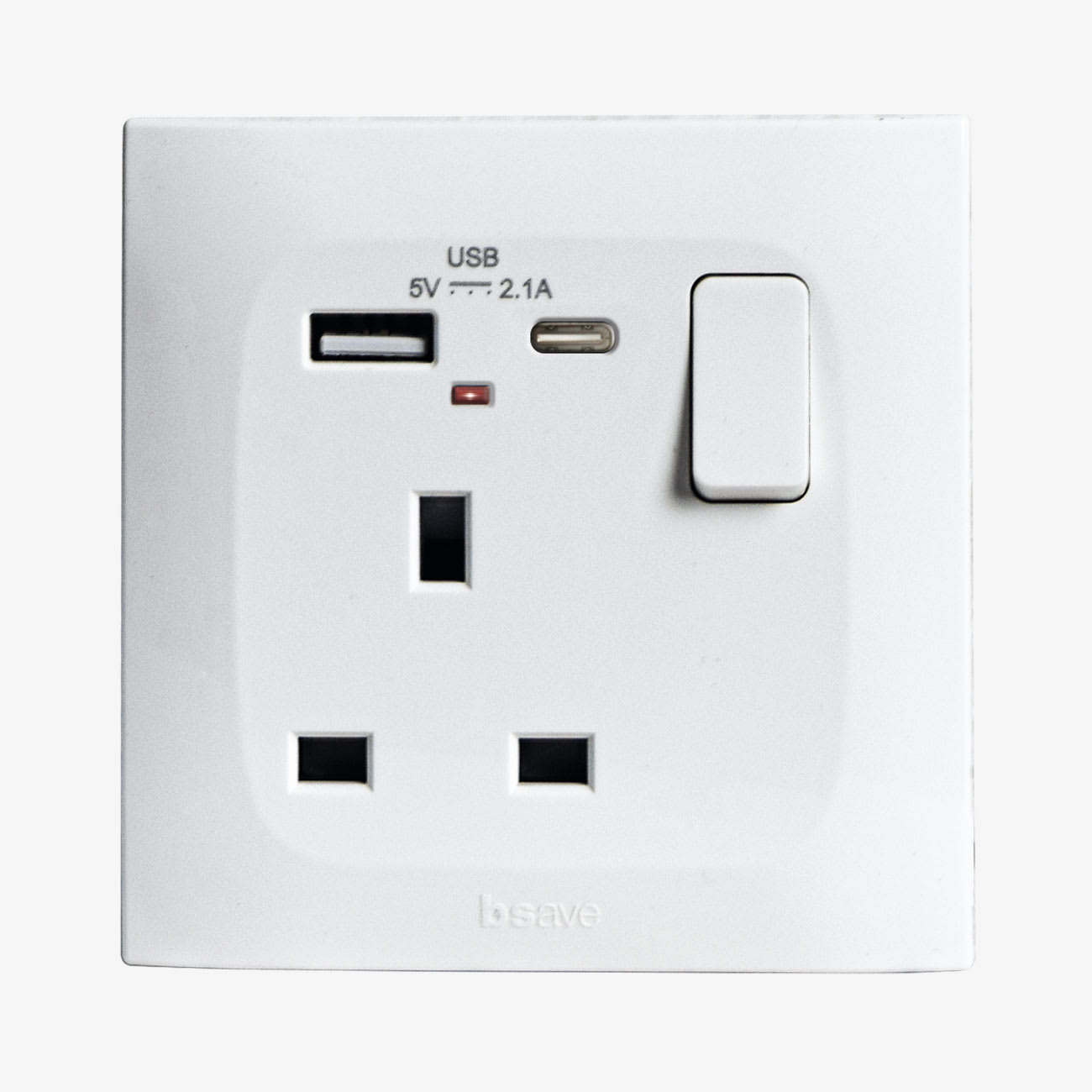 AVE - presa standard ingresso interruttore usb ac bianco 2 metri con funzionalità avanzate e design compatto per un utilizzo versatile e pratico in ogni ambiente BSN11097/2PNAC