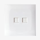 AVE - doppio adattatore con rj45 bianco 2m per connessioni affidabili e veloci in ambienti domestici e professionali, ideale per reti cablate e dispositivi compatibili rj45 BSN21029SC