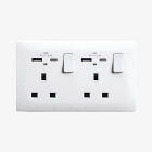 AVE - 2 prese ing int usb ac bianco 4m compatte e funzionali per una connessione versatile e sicura. BSN21097/2PNAC