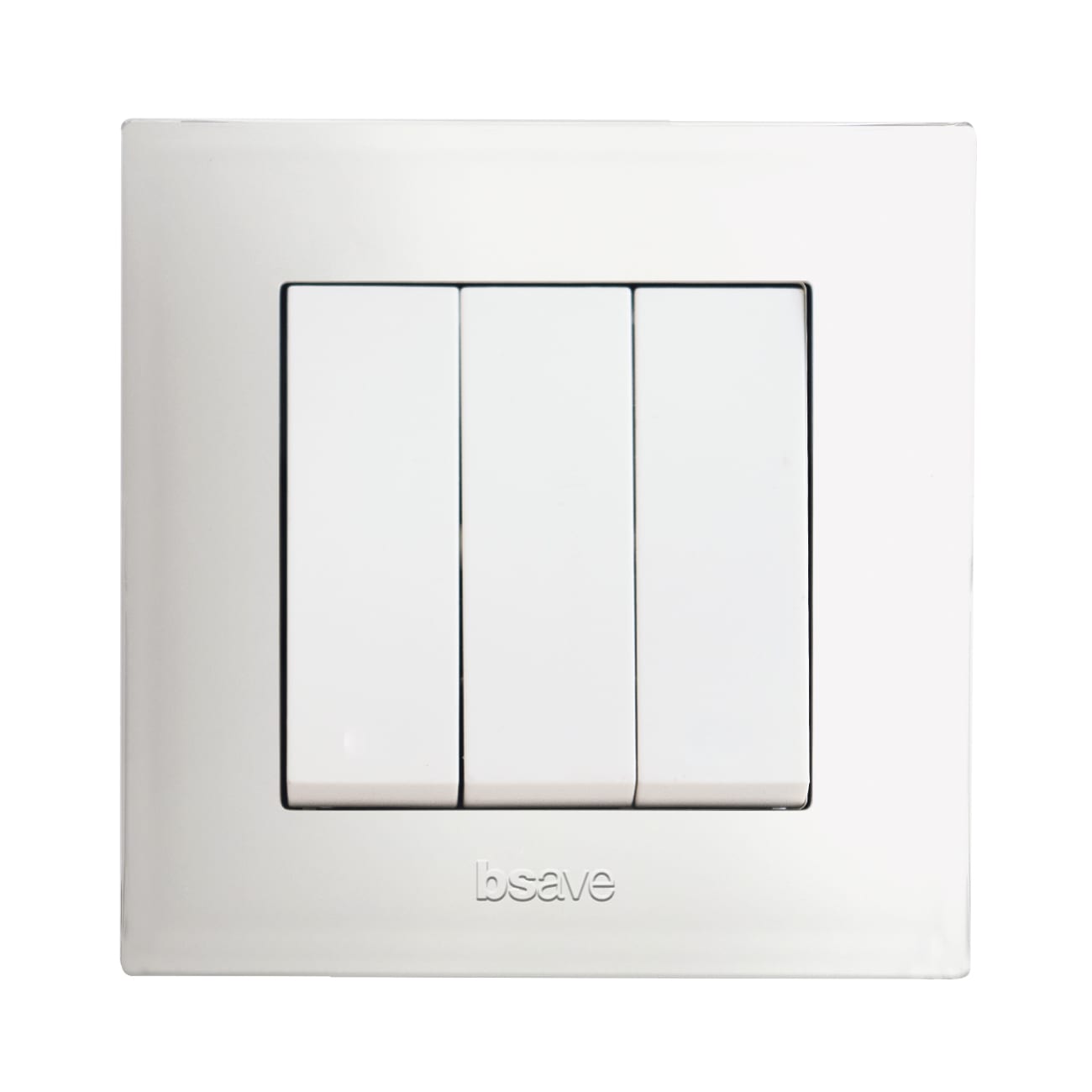 AVE - Triplo interruttore senza gemma. colore RAL 9010. 1P 10AX non illuminabile finitura lucida 2 Mod. BSN31001