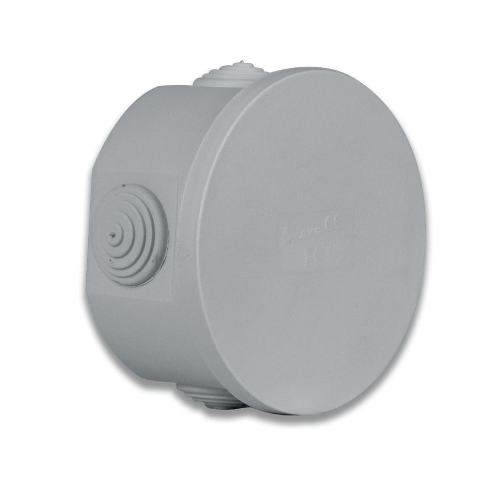 AVE - Scatola IP44 di derivazione da parete con passacavi  Dimensioni diametro 80 profondita'40 mm SD8002