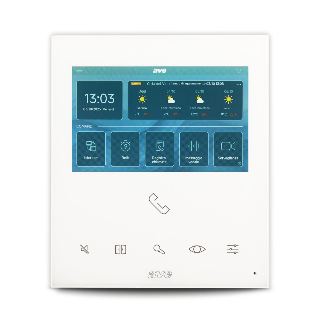 AVE - TOUCH SCREEN WI-FI 5' BIANCO-2 FILI VI2F-PIT5WF
