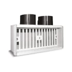 AVE - Plenum per griglie con 2 attacchi laterali d75, ideale per installazioni efficienti e versatili.