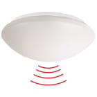 BEG - Rilevatore di movimento HF 360° montaggio a parete bianco IP40 16m HF-L1 plafoniera automatica 275xh85 E27 max60w vetro.