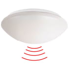 BEG - Lampada circolare type L9 con rilevatore di movimento HF 360° e LED 24W, design moderno e automazione integrata.