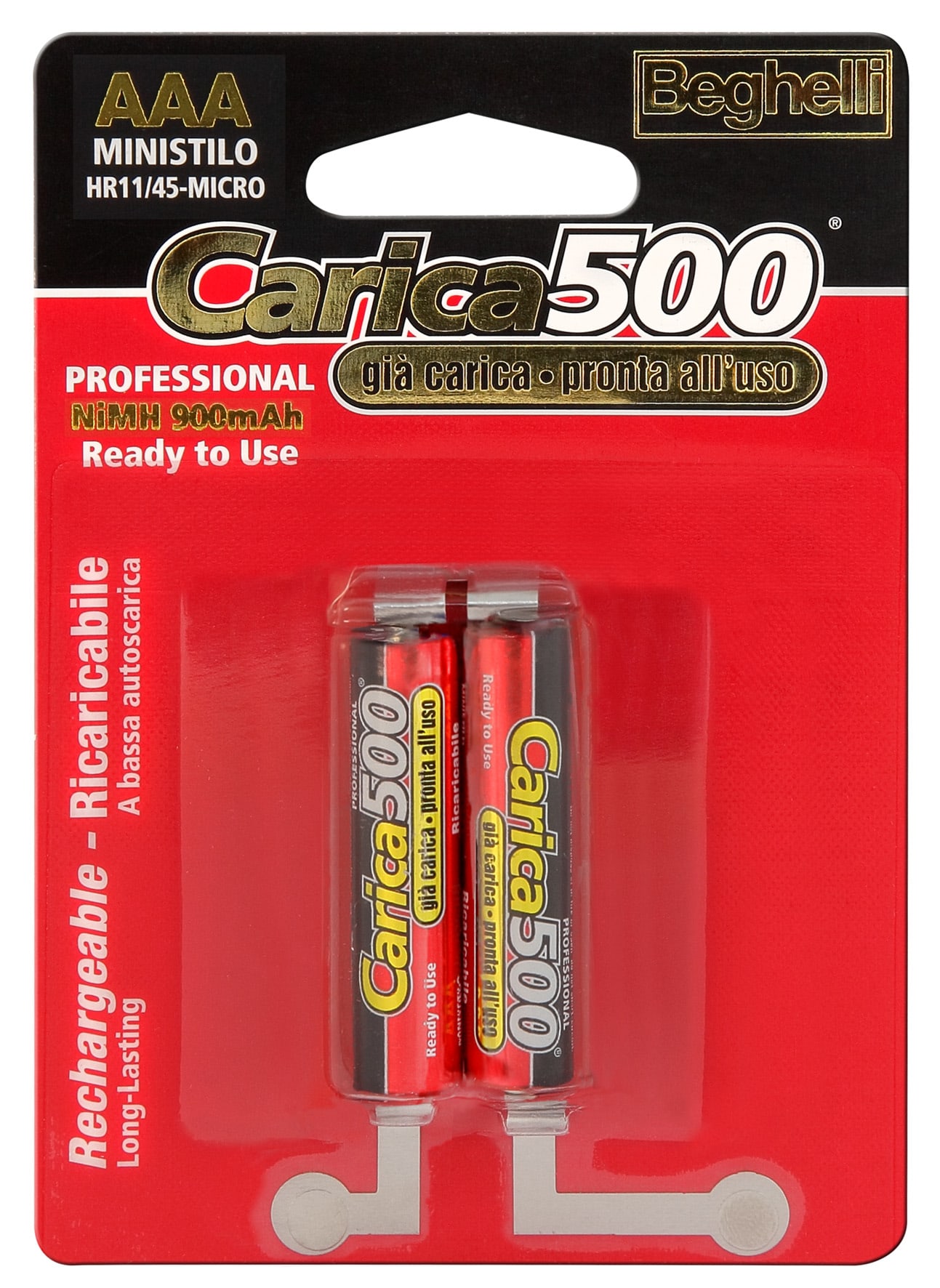 BEGHELLI - B 2 RIC NIMH 1.2V 900MAH AAA