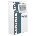 BEGHELLI - Centrale di controllo Logica 24 con 4 circuiti di uscita integrati in armadio metallico per contenere componenti del sistema, ogni circuito controlla fino a 32 apparecchi. LGS24 4U 24AH B.