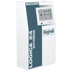 BEGHELLI - Centrale di controllo LGS24 con 8 circuiti di uscita integrati in armadio metallico per contenimento componenti sistema, ogni circuito controlla fino a 32 apparecchi, batterie LTO Litio Titanio per impieghi estremi, 8U EXTREME 20AH.