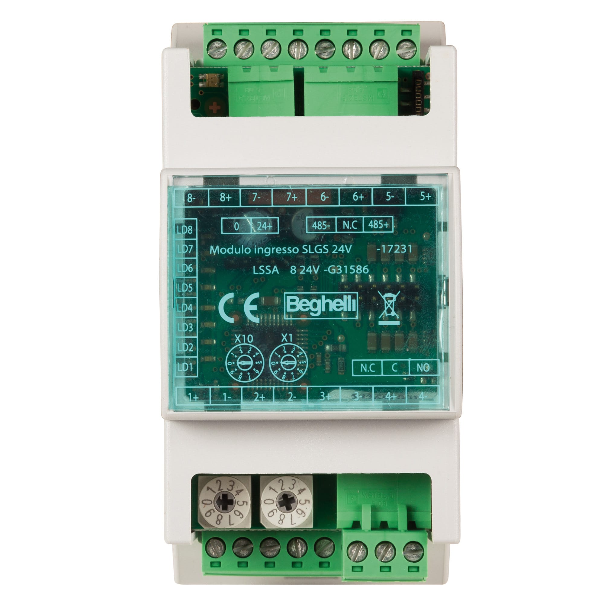 BEGHELLI - Modulo ingresso LSSA 230V & 24V DIN SLGS. 17230
