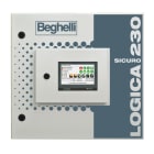 BEGHELLI - Modulo di uscita su 1, 2 o 4 linee, controlla fino a 32 apparecchi per un massimo di 1380W per versione 1x, 690W per versione 2x, 345W per versione 4x ogni linea. Sottocentrale ST8 con display Touch grafico 7” integrato. S230.